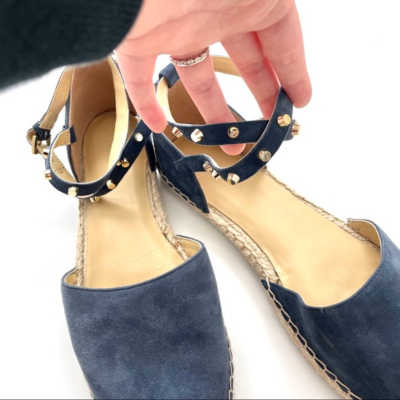 Marc Fisher Studded Suede Espadrille Sandals - Picture 5 of 9